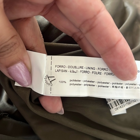 Zara Ruched Blazer Short Dress Dark Brown Shoulder Pads - Picture 7 of 7